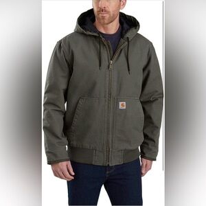 Carhartt Olive Green (“Moss”) Duck Active Jacket w/ 3m Insulation (Model J130M)